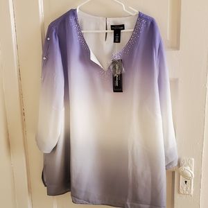 Alfred Dunner women's plus hombre blouse